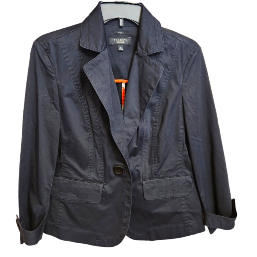 Talbots Dark Navy blue/ black blazer size 6